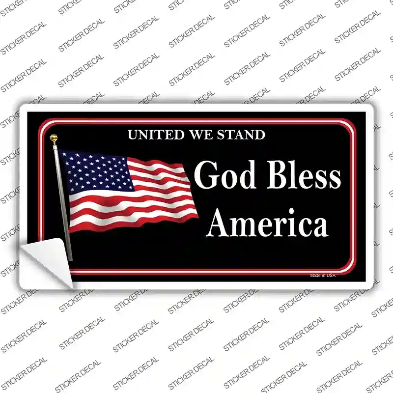 LP-138s-L United We Stand God Bless America Novelty Sticker Decal - Large