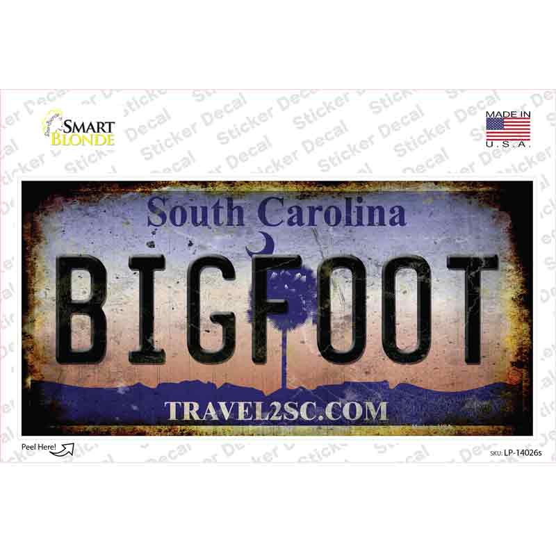 LP-14026s-M Bigfoot South Carolina Novelty Sticker Decal - Medium