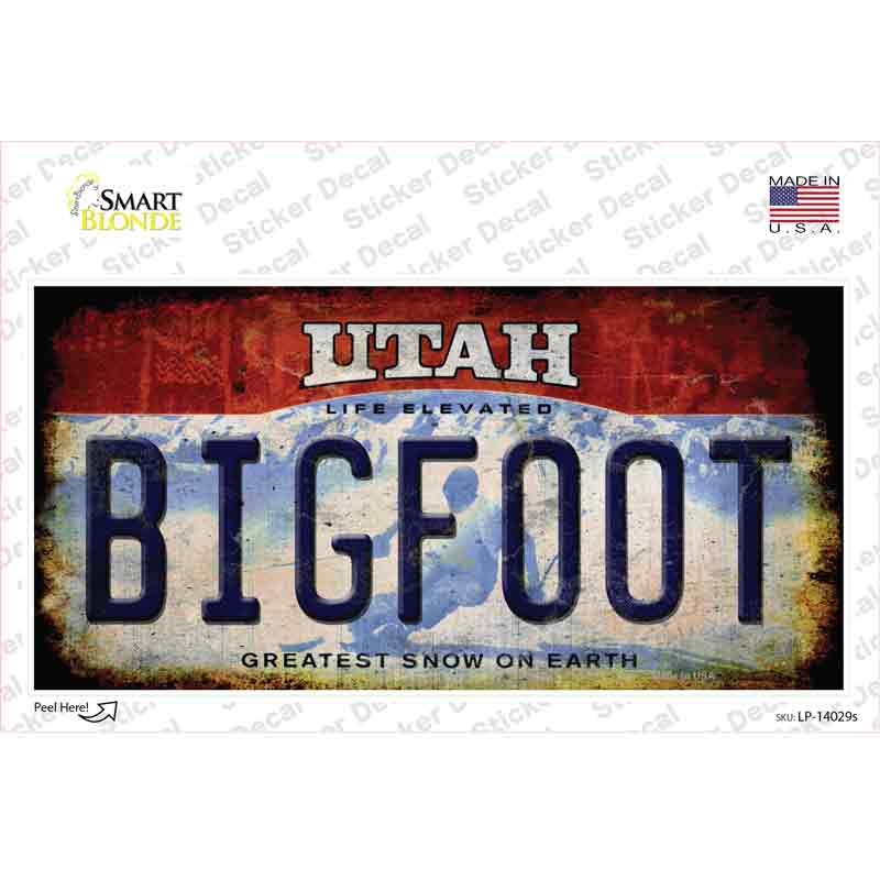 LP-14029s-M Bigfoot Utah Novelty Sticker Decal - Medium