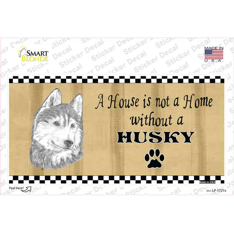 LP-1721s-M Pencil Sketch Husky Novelty Sticker Decal - Medium