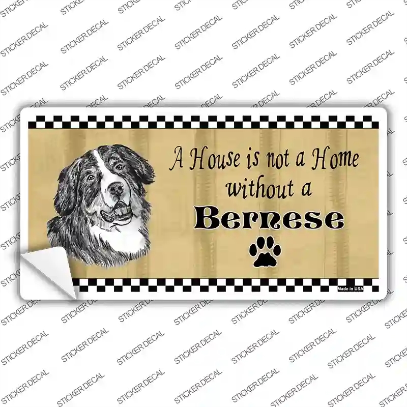 LP-1728s-S Pencil Sketch Bernese Novelty Sticker Decal - Small
