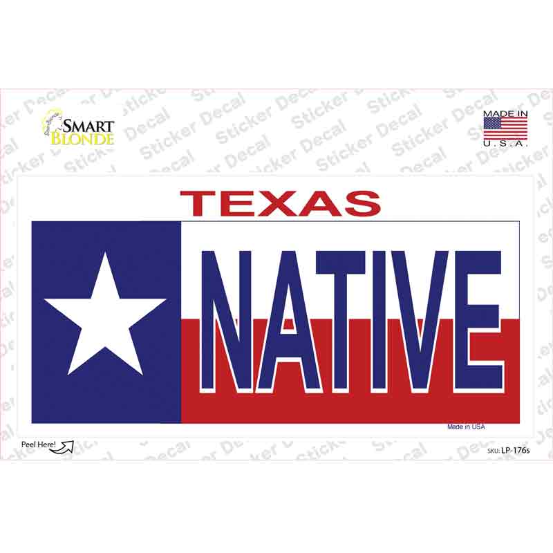 LP-176s-M Native Texas Flag Novelty Sticker Decal - Medium