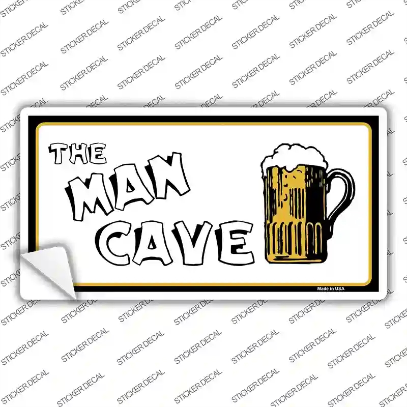 LP-1837s-XL Man Cave Novelty Sticker Decal - Extra Large