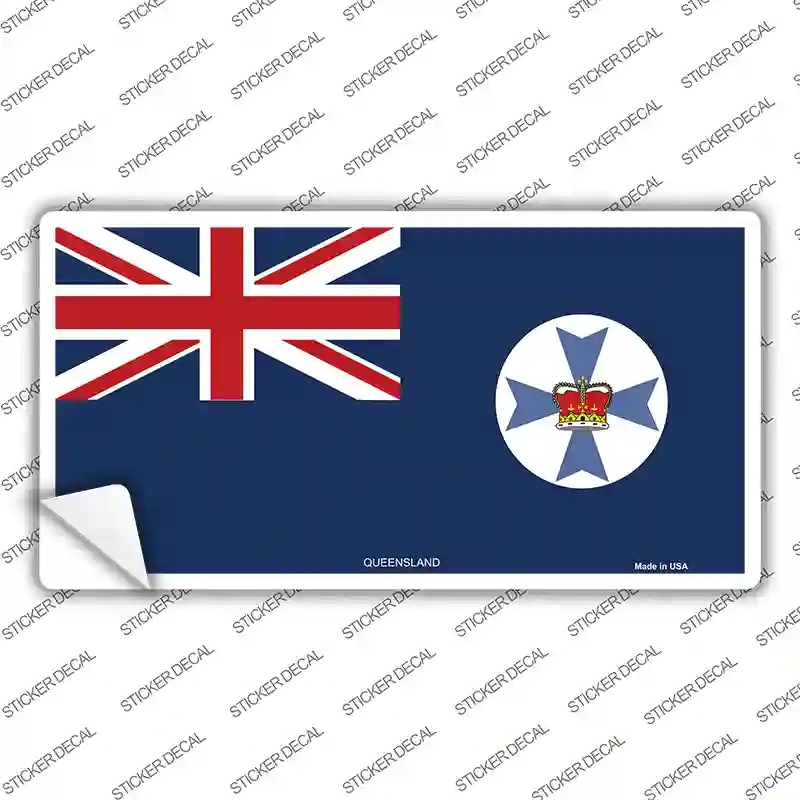 LP-1846s-L Queensland Flag Novelty Sticker Decal - Large