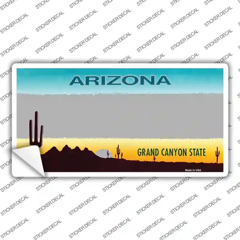 LP-1455s-L Arizona Gray State Blank Novelty Sticker Decal - Large