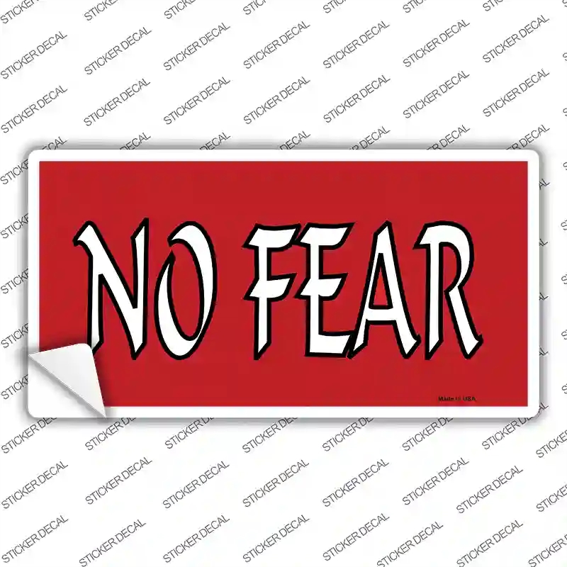 LP-310s-S No Fear Red Novelty Sticker Decal - Small