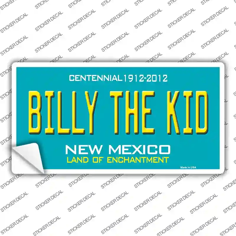 LP-2800s-XL Billy the Kid   Mexico Teal Novelty Sticker Decal - Extra Large