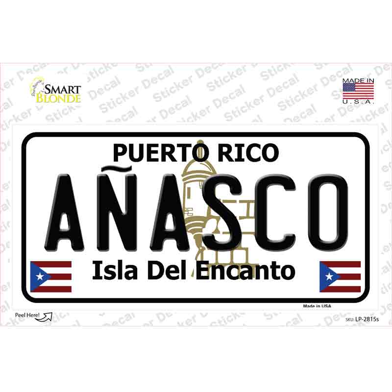 LP-2815s-M Anasco Puerto Rico Novelty Sticker Decal - Medium