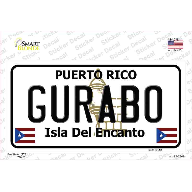 LP-2842s-M Gurabo Puerto Rico Novelty Sticker Decal - Medium