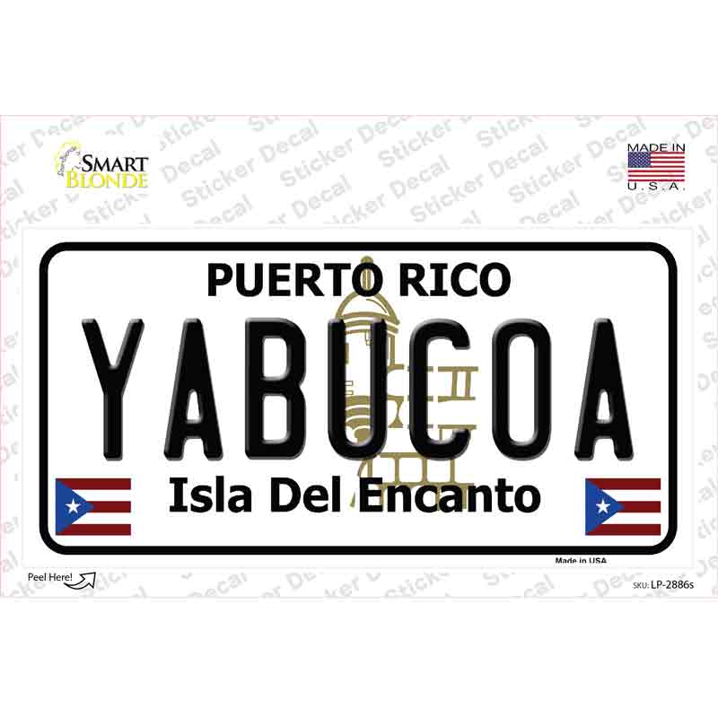LP-2886s-M Yabucoa Puerto Rico Novelty Sticker Decal - Medium