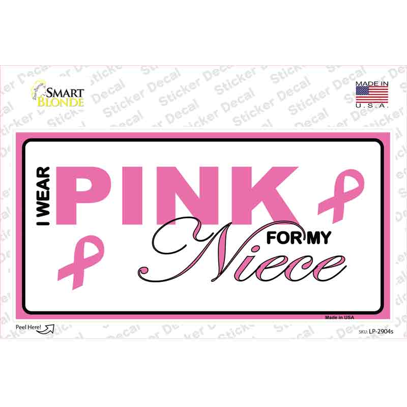 LP-2904s-M Pink for My Niece Novelty Sticker Decal - Medium