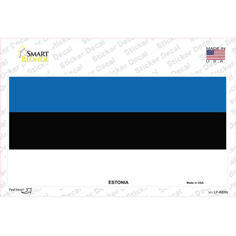 LP-4009s-M Estonia Flag Novelty Sticker Decal - Medium