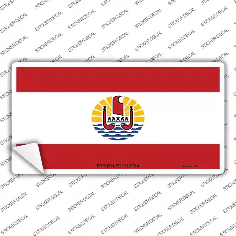 LP-4016s-XL French Polynesia Flag Novelty Sticker Decal - Extra Large