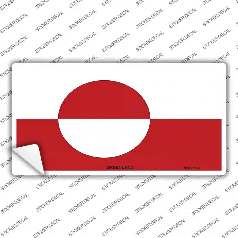 LP-4020s-L Greenland Flag Novelty Sticker Decal - Large