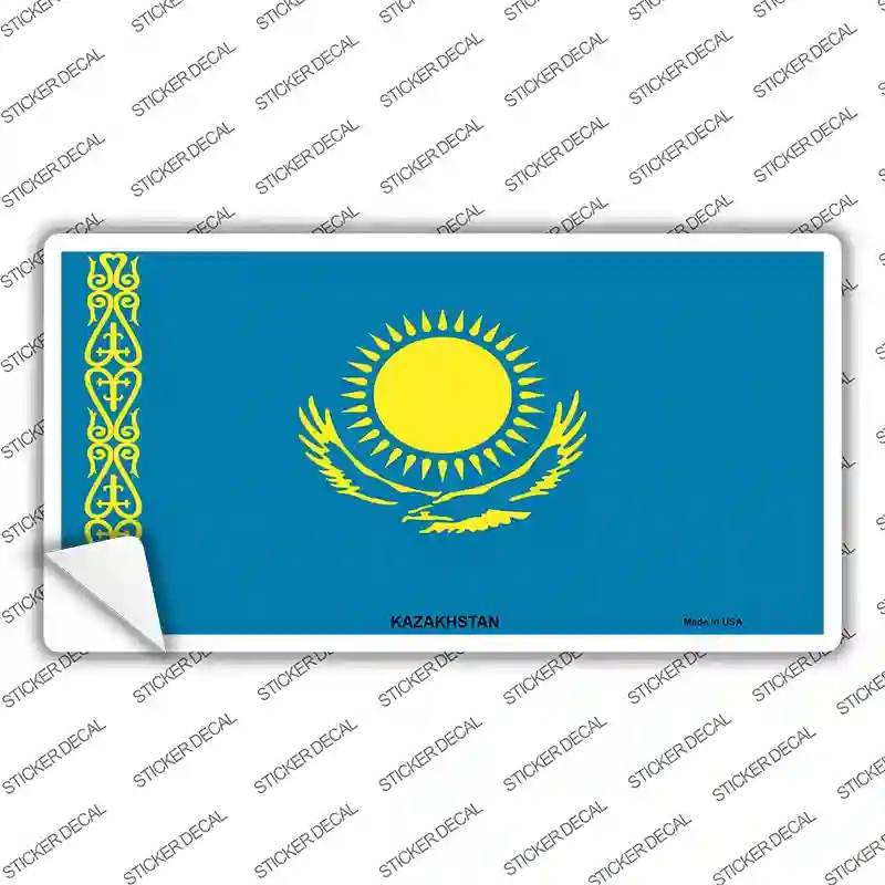 LP-4040s-S Kazakhstan Flag Novelty Sticker Decal - Small