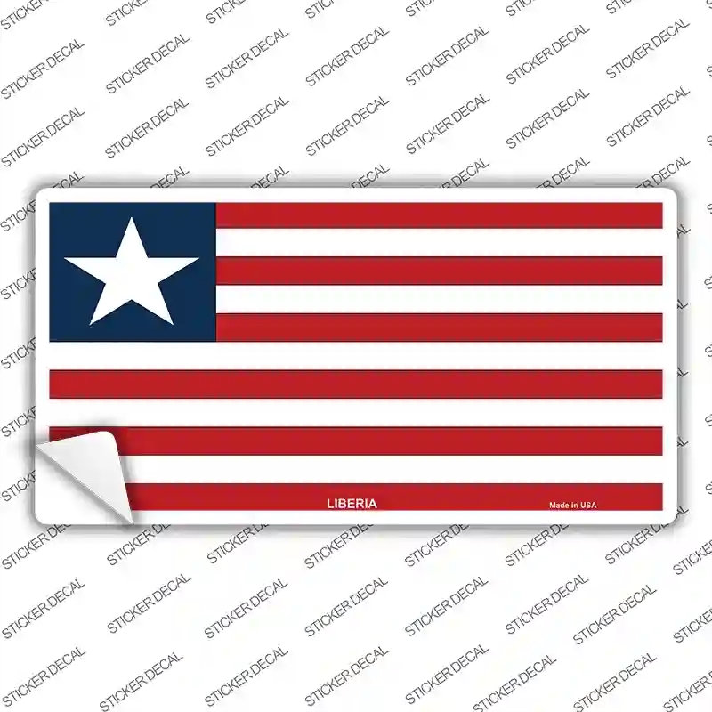 LP-4077s-XL Liberia Flag Novelty Sticker Decal - Extra Large