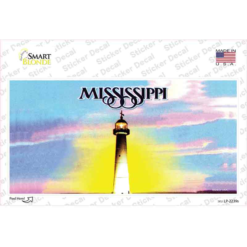LP-2239s-M Mississippi State Blank Novelty Sticker Decal - Medium