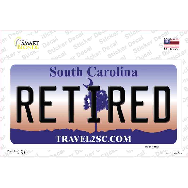 LP-6274s-M Retired South Carolina Novelty Sticker Decal - Medium