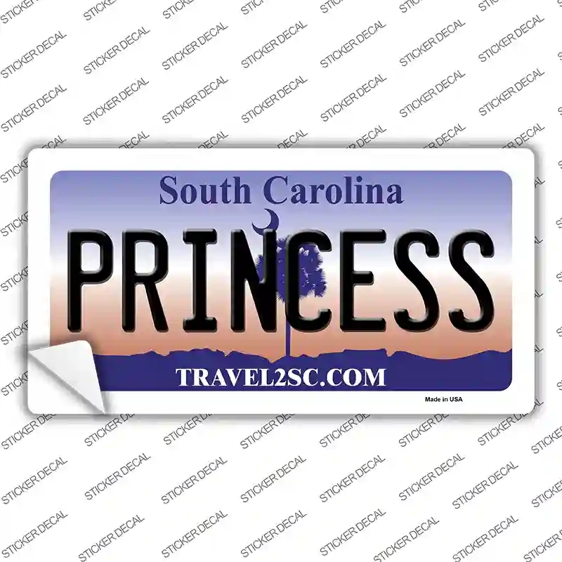 LP-6281s-S Princess South Carolina Novelty Sticker Decal - Small