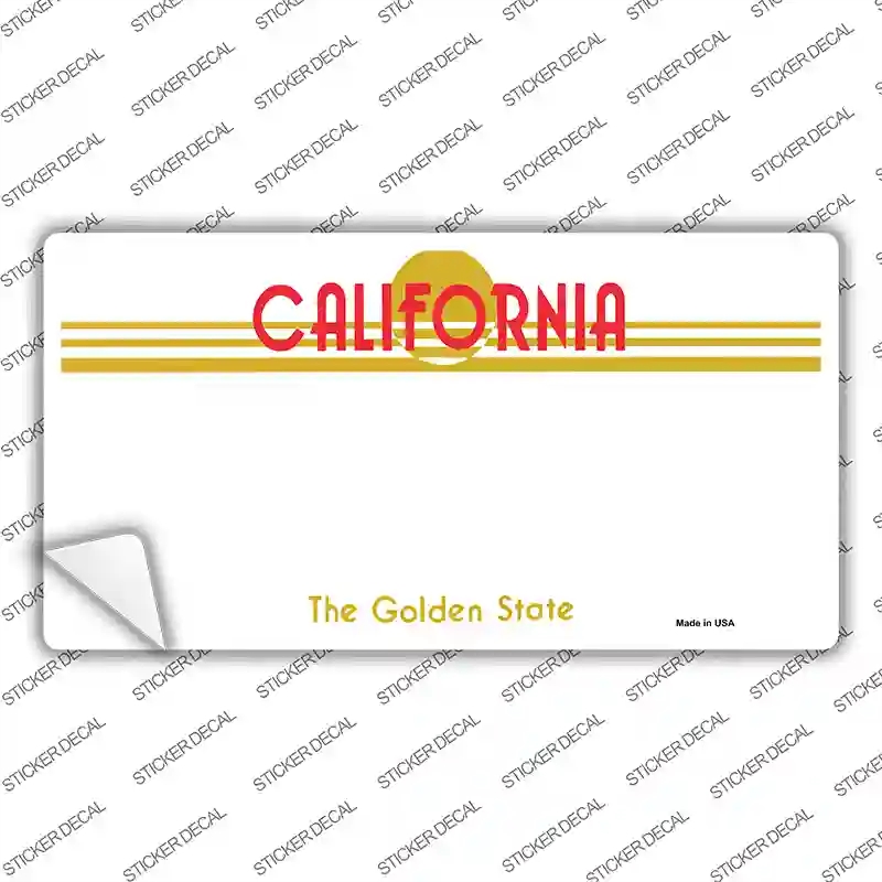 LP-4607s-S California Golden State Blank Novelty Sticker Decal - Small