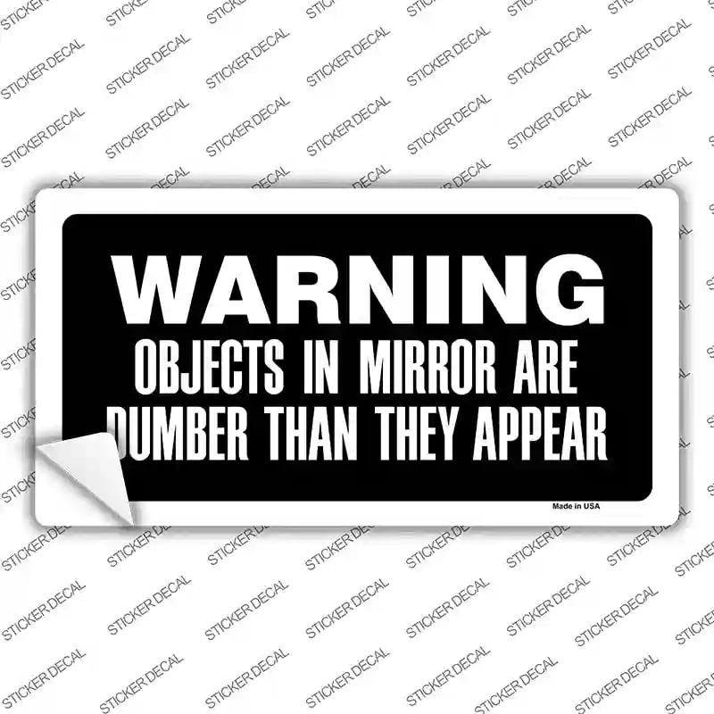 LP-5252s-L Objects in Mirror Novelty Sticker Decal - Large