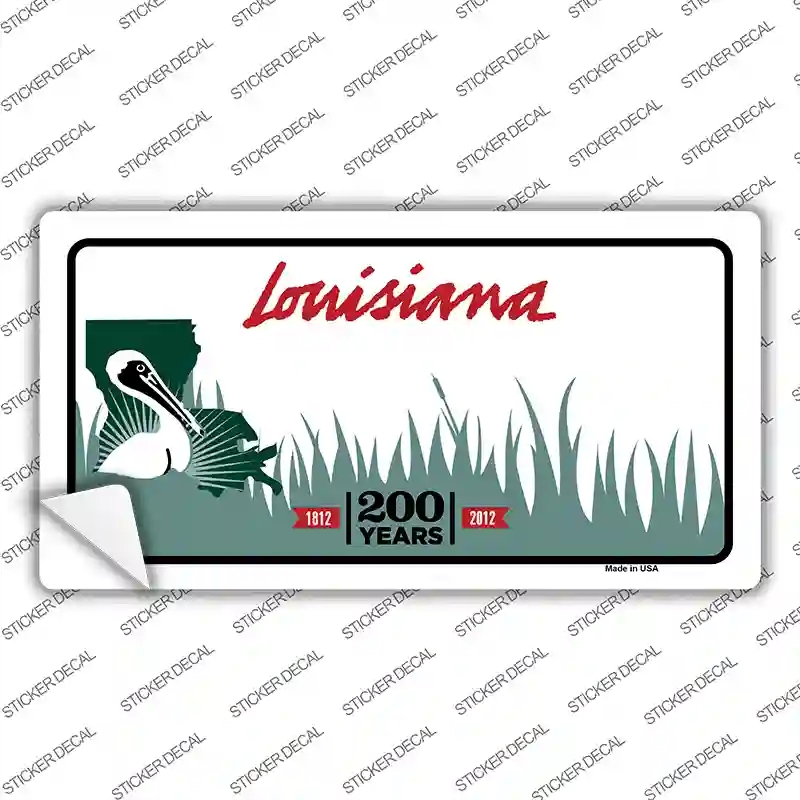 LP-5280s-L Louisiana State Background Novelty Sticker Decal - Large