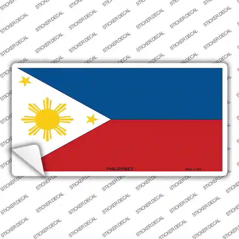 LP-534s-L Philippines Flag Novelty Sticker Decal - Large