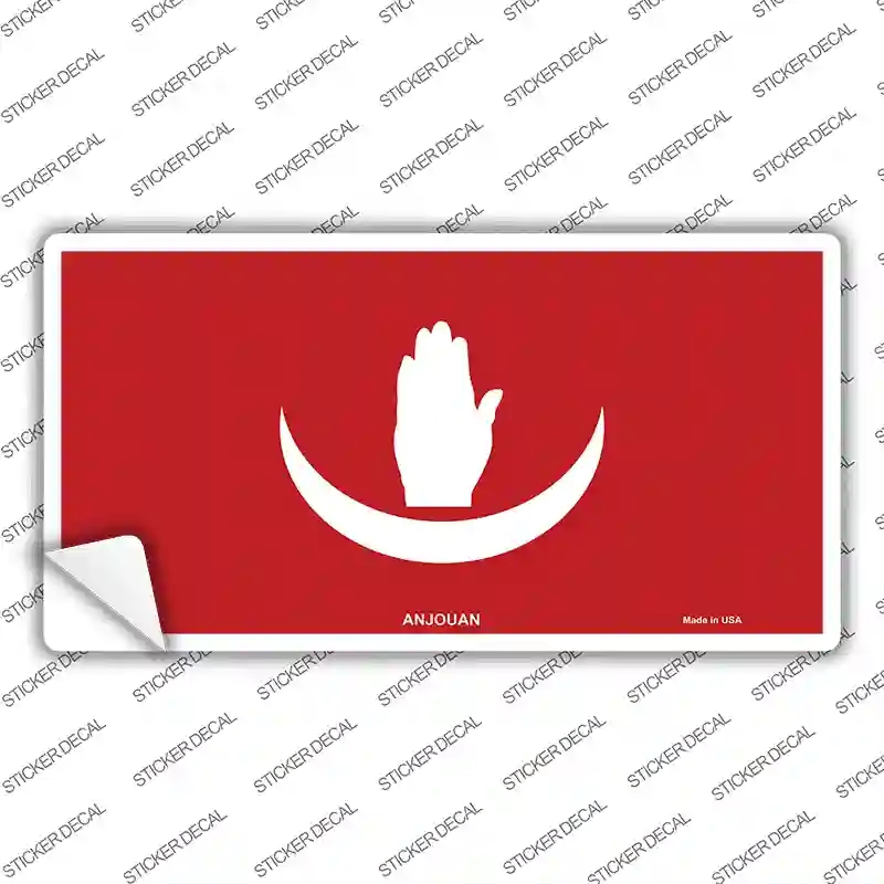 LP-3959s-S Anjouan Flag Novelty Sticker Decal - Small