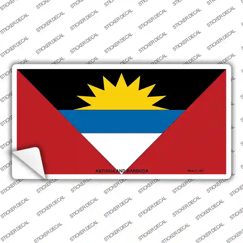LP-3961s-L Antigua & Barbuda Flag Novelty Sticker Decal - Large