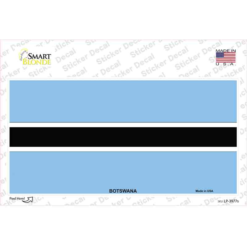 LP-3977s-M Botswana Flag Novelty Sticker Decal - Medium