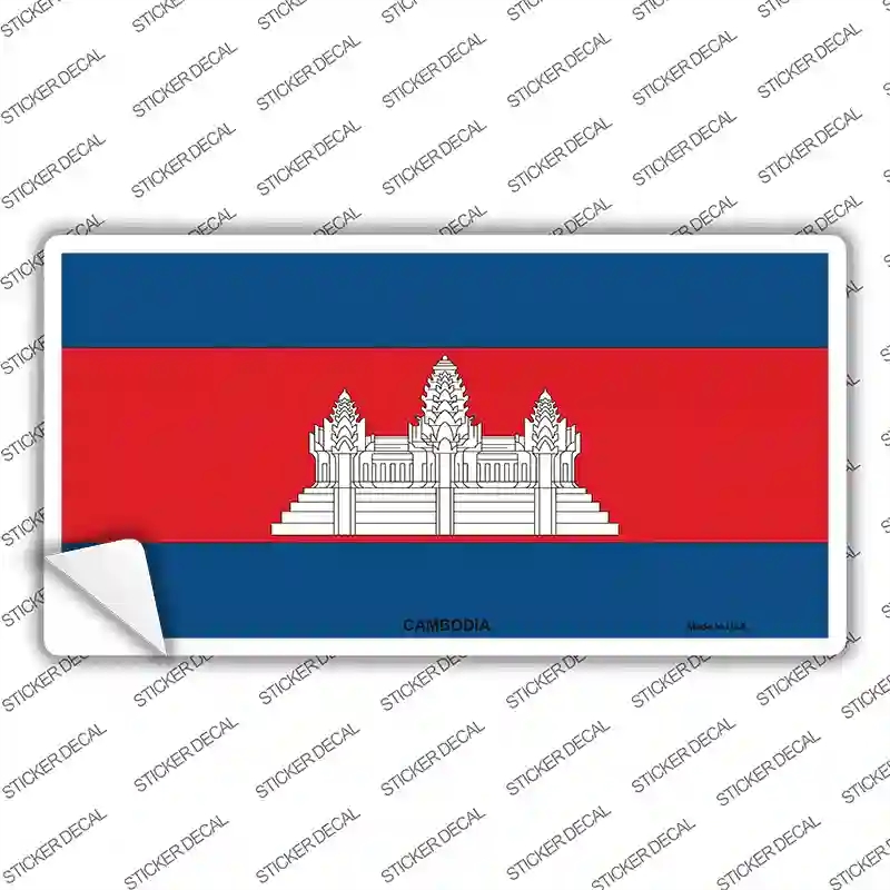 LP-3984s-XL Cambodia Flag Novelty Sticker Decal - Extra Large