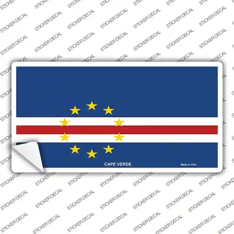 LP-3987s-L Cape Verde Flag Novelty Sticker Decal - Large
