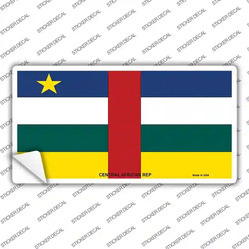 LP-3989s-L Central African Rep Flag Novelty Sticker Decal - Large