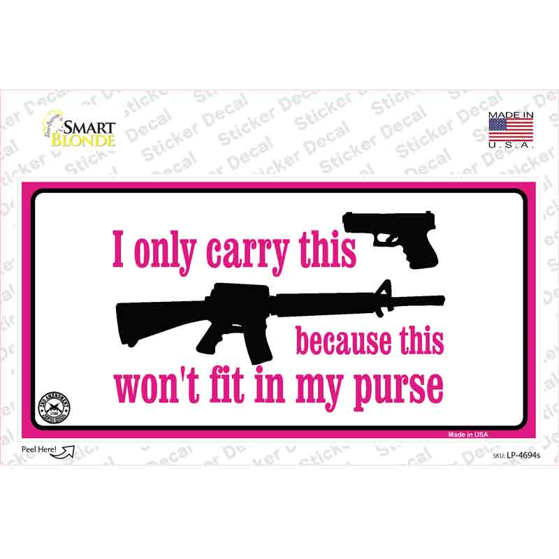 LP-4694s-M I Carry This Gun Novelty Sticker Decal - Medium