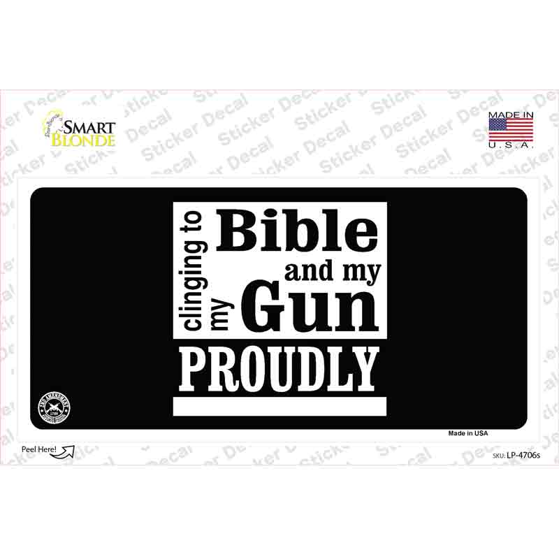LP-4706s-M My Bible & My Gun Novelty Sticker Decal - Medium