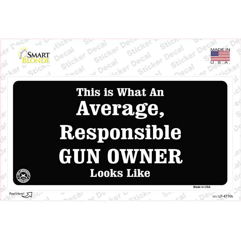 LP-4710s-M Average Gun Owner Novelty Sticker Decal - Medium