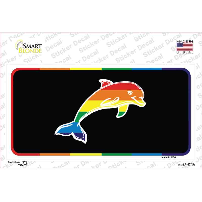LP-4745s-M Dolphin Novelty Sticker Decal - Medium