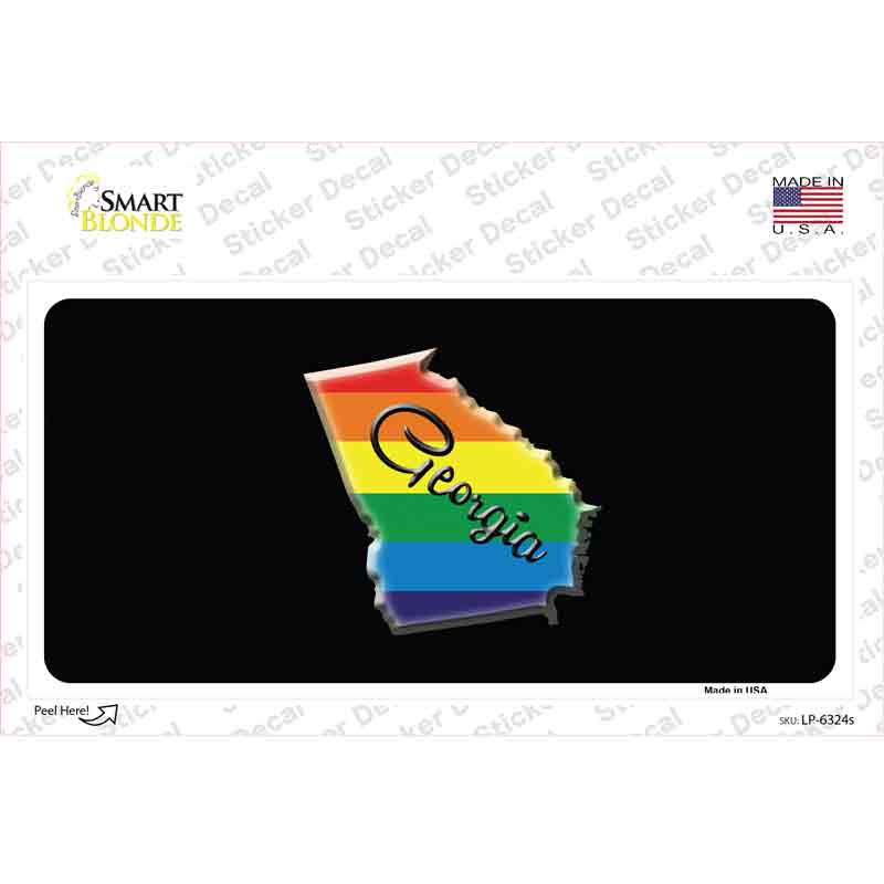LP-6324s-M Georgia Rainbow Novelty Sticker Decal - Medium