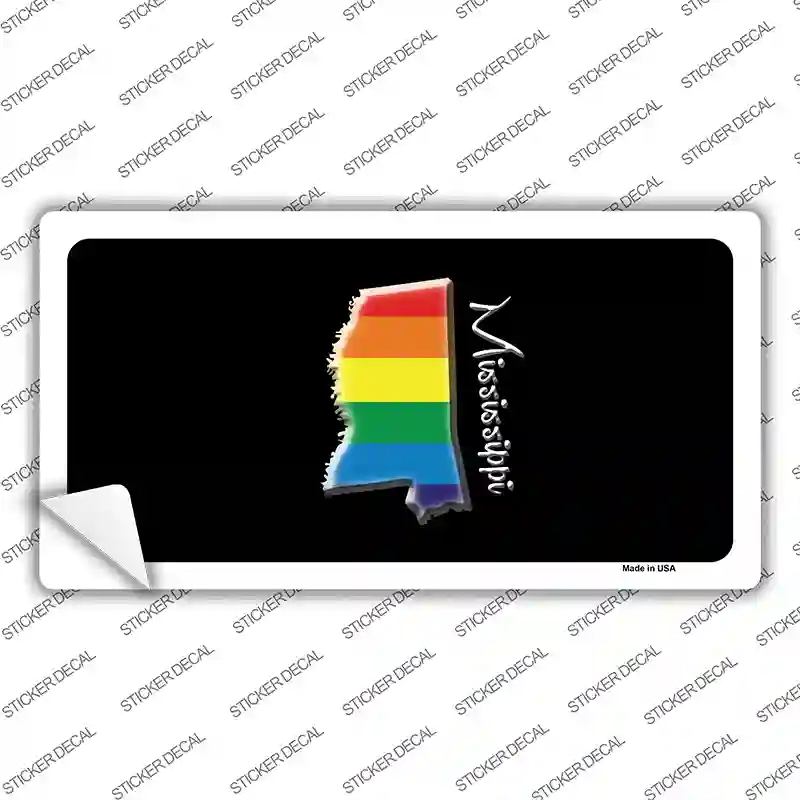 LP-6338s-L Mississippi Rainbow Novelty Sticker Decal - Large
