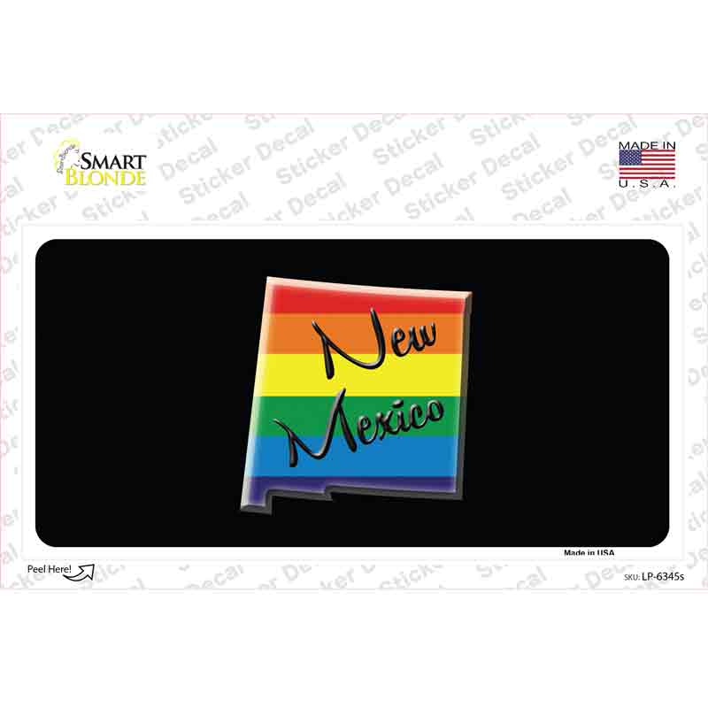 LP-6345s-M   Mexico Rainbow Novelty Sticker Decal - Medium