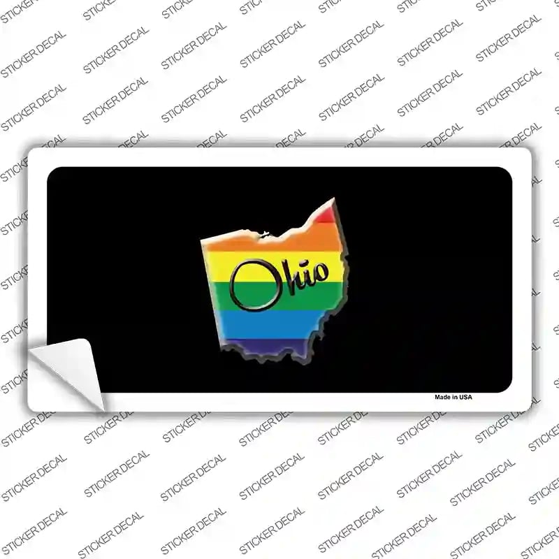 LP-6349s-S Ohio Rainbow Novelty Sticker Decal - Small