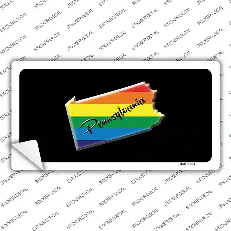 LP-6352s-L Pennsylvania Rainbow Novelty Sticker Decal - Large