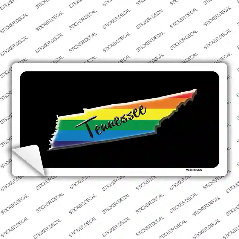 LP-6356s-XL Tennessee Rainbow Novelty Sticker Decal - Extra Large