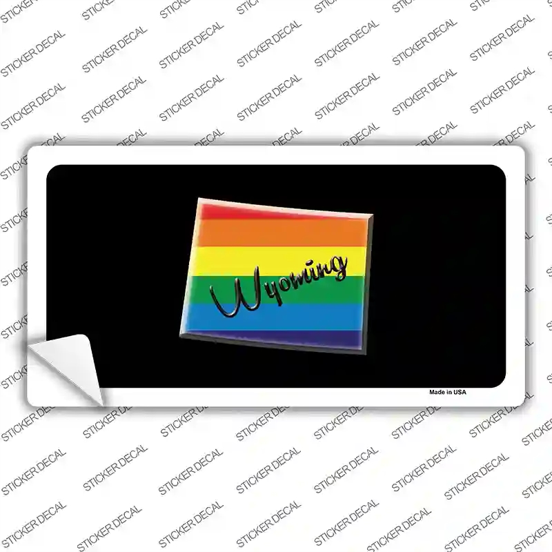 LP-6364s-XL Wyoming Rainbow Novelty Sticker Decal - Extra Large