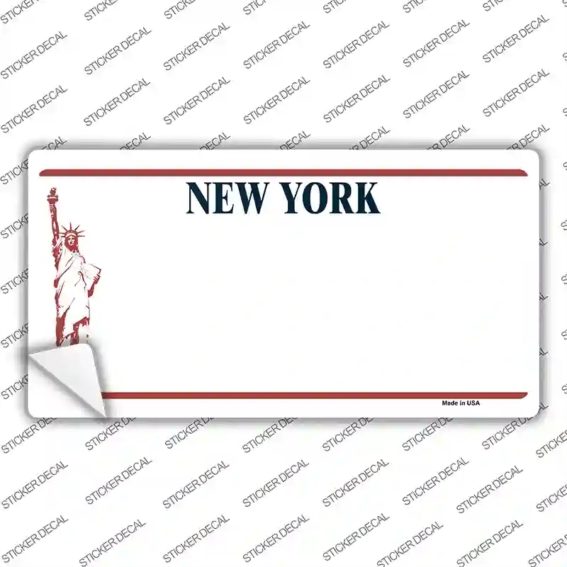 LP-4609s-S   York State Blank Novelty Sticker Decal - Small