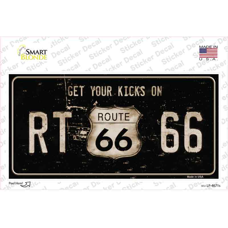 LP-4671s-M Route 66 Get Your Kicks Novelty Sticker Decal - Medium