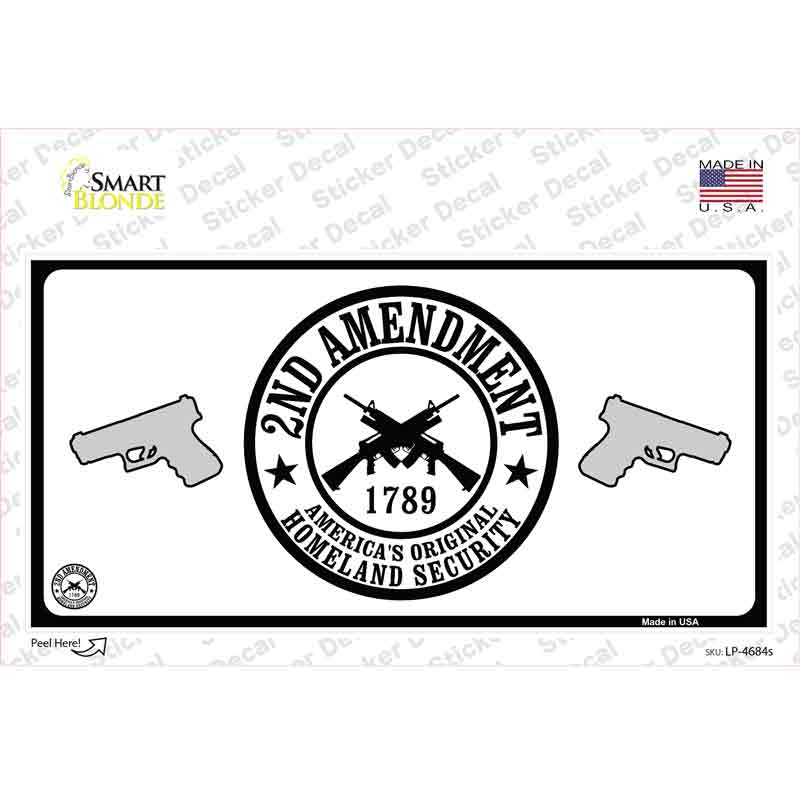 LP-4684s-M 2nd Amendment Novelty Sticker Decal - Medium