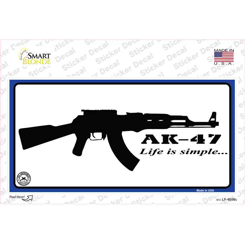 LP-4698s-M Life is Simple Novelty Sticker Decal - Medium