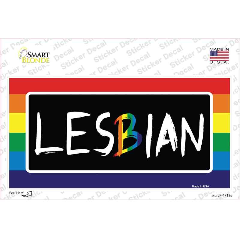 LP-4713s-M Lesbian Novelty Sticker Decal - Medium