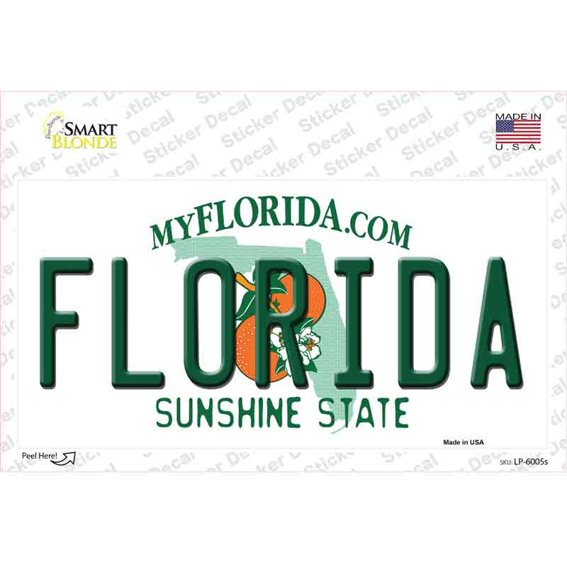 LP-6005s-M Florida Novelty Sticker Decal - Medium
